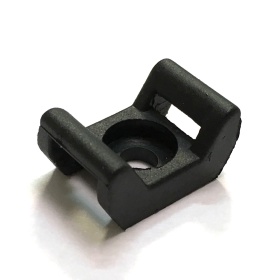 Черная пластиковая винтовая клипса под хомут, для конструкционных профилей