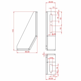 Чертеж фундаментной опоры серии 30 артикул 7142S