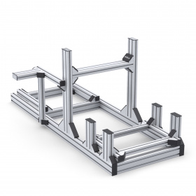 Кокпит из облегченных алюминиевых профилей без покрытия