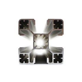 Алюминиевый профиль с анодированным покрытием 40х40 мм, облегченный, паз 10 мм