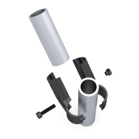 сборка кронштейна DF14B — крепление, угол 135°