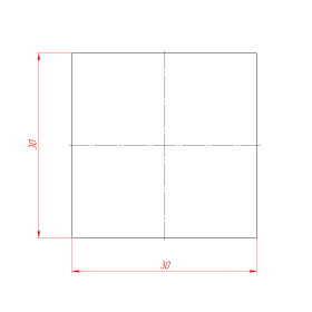 PK-30X30 | Квадрат алюминиевый 30x30 мм изображение 1