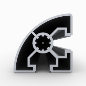 OB-45R-BP | Профиль 45х45 мм, закругленный. Паз 10 мм (Без покрытия) изображение 7