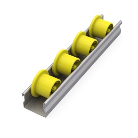 Роликовые стальные направляющие для модульных систем D28 тип D STE-28D