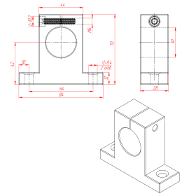 SK30 | Вертикальный держатель вала 30 мм изображение 6