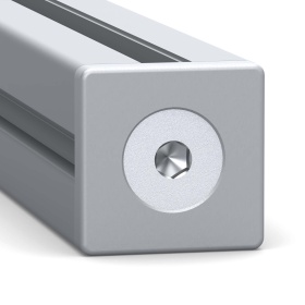 Торцевая заглушка серебристая 45х45 мм на винте