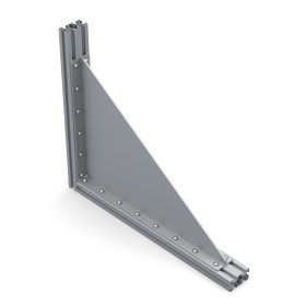 Уголок стальной 330х450 мм с ребром для профиля из алюминия серии 30