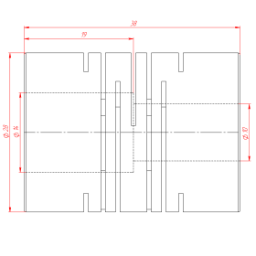 PQX-D28L38-10x14 | Муфта соединительная, разрезная изображение 3