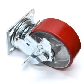 Поворотное промышленное колесо D120 мм, максимальный вес до 280 кг