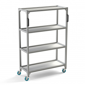 Подкатная стойка 500х1200х1800 мм на 4 полки