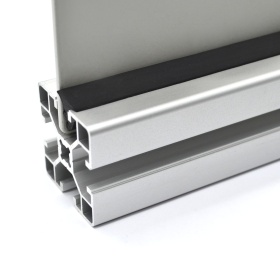 Артикул 4125, Резиновый уплотнитель чёрный для профиля с пазом 8 серия 40