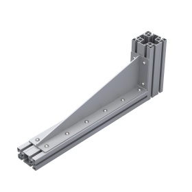 Сварной уголок 750мм длинный с ребром жесткости для алюминиевого профиля серии 50