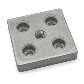 7005-AL-Slot8-M16 | Опорная плита алюминиевая M16-80х80 паз 8