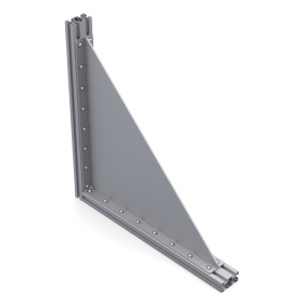 Стальной массивный уголок с ребром жесткости для профиля