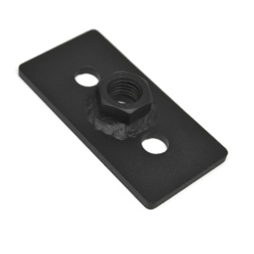 Опорная плита для алюминиевого профиля 50х100 мм. Сталь 5 мм, Гайка М16