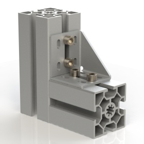 Угловой соединитель 60х60 с профилями 60х60A c 1 пазом