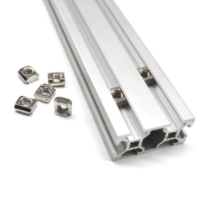 Сухарь пазовый нержавеющий, резьба М6 и профиль 20х40