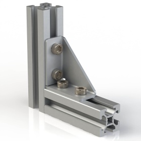 Профиль 20х20 и угловой соединитель 20х40 с ребром жестокости, арт. 8005S