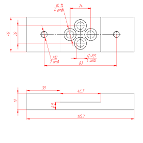 6240 | Двойной держатель роликов, паз 8 мм, к профилям 40х40 изображение 4
