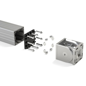 TS-8080-Connector | Соединитель стальной к телескопическому профилю 80х80 для шарниров 80х80 изображение 4