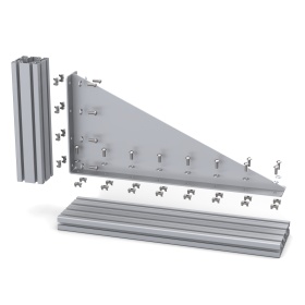 Уголок стальной с ребром для профиля серии 40 схема сборки с сухарями на паз