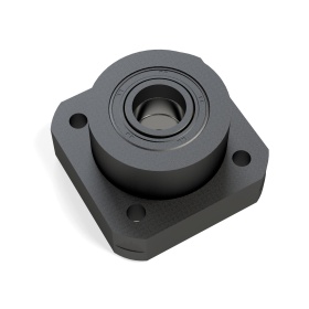 Фиксирующая фланцевая опора D15 мм с двумя подшипниками