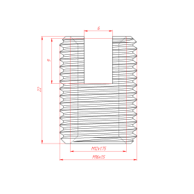 RSI-TH-M16-M12 | Втулка резьбовая М16х1.5 / М12х1.75 изображение 3