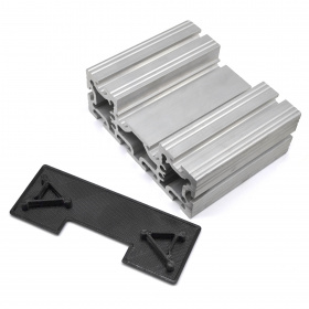 Заглушка черная 60х160 и конструкционный профиль 60х160