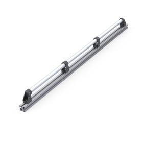 Ручка DH28-L1400-E2-C1 в процессе установки на конструкционный профиль