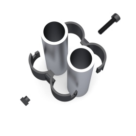 схема сборки кронштейна RSI‑DF11B — комплект для соединения труб 28 мм