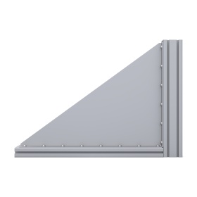 Уголок стальной 440х600 мм с ребром для профиля серии 40