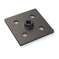 7006-сталь-М12 | Опорная плита стальная 90х90 (М12)
