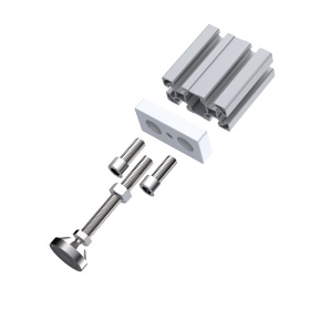 Схема сборки: Наклонная опора-ножка артикул 7742 из нержавеющей стали