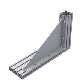 Уголок стальной 280х440 мм с ребром для профиля серии 40