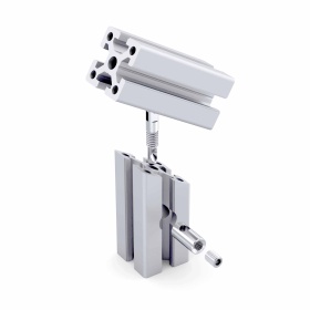 Пример сборки Быстрый соединитель угловой серия 40, 45, 50 и 60 паз10-1