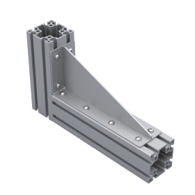 Длинный уголок 135х315 мм стальной с ребром для профиля серии 45