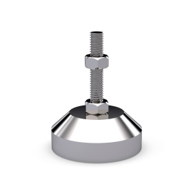 Шпилька М6х30 в регулируемой опоре (ножке) из нержавеющей стали, артикул 7587.