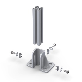 RSI-7202B | Фундаментная опора, алюминиевая, для профиля 30x30, крепление с краю изображение 3