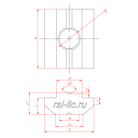 Чертеж дюралевого сухаря 8М6, серия 30