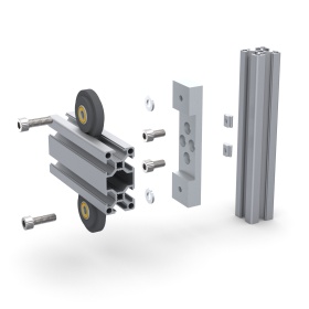 6239 | Двойной держатель роликов, паз 6 мм, к профилям 25х50 изображение 6