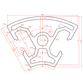 Подробный чертеж профиля OB-30-UGOL60-R