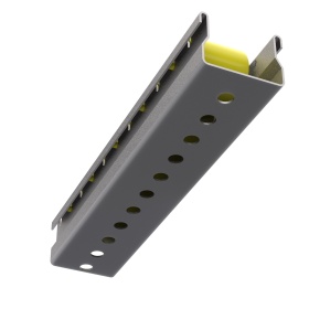 Вид снизу: «Компоненты роликовых стальных направляющих RSI-STE28A в разобранном виде, тип A, STE-28A».