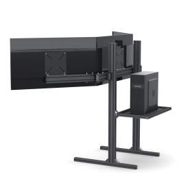 Демонстрация использования полки RSI в трипл-скрин конфигурации — прочная опорная конструкция из профилей 30×30 мм