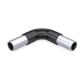 Кронштейн RSI-DF17B установлен в модульной трубной системе, соединение двух труб Ø28 мм под 90°