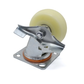 Перевернутое колесо RSI91210001-02: конструкция с тормозом и стопором, платформа, d = 100 мм, нагрузка до 300 кг