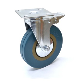 Колесо промышленное с платформой и тормозом d125