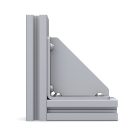 Прямоугольный уголок с ребром жесткости на профиль серии 30