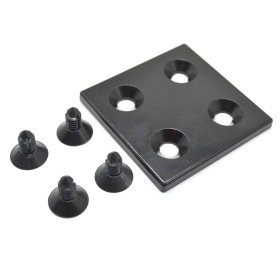 Торцевая заглушка черная 100х100 мм