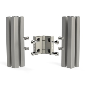 Схема установки шарнира профиля 40 серия