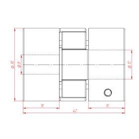 MH-D30L42-8x12 | Муфта соединительная, кулачковая изображение 3